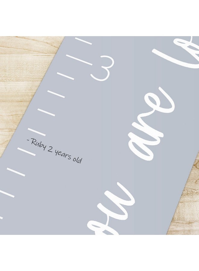 Morxy Canvas Growth Chart For Kids Unisex Kids Room Wall Decor Measuring Height Chart Wall Tape With Height Chart For Kids (Loved Beyond Measure Gray) - Image 5