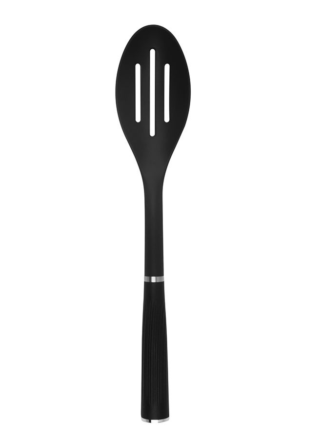 Royalford Nylon Slotted Serving Spoon- RF11920 Ideal for Serving Main Dish, Straining Pasta Or Vegetables Deep Spoon with Comfortable Handle Black - Image 1