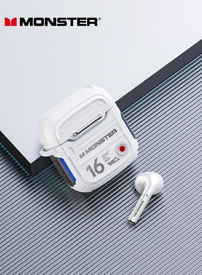 Monster Airmars XKT16 Wireless Headphones Bluetooth Earphones Low Latency Noise Reduction Headphones Large Battery Capacity for Sports Games Headset Lvory - Image 2