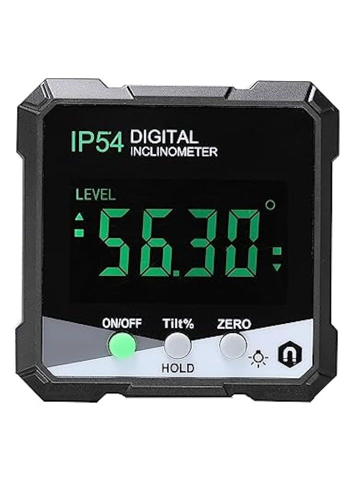 PROMASS Digital Inclinometer, Angle Finder with Bevel Gauge LCD Display Backlight Magnetic Base High Accuracy Waterproof Battery Powered Measuring Tool Plastic for Woodworking Black  - Image 2