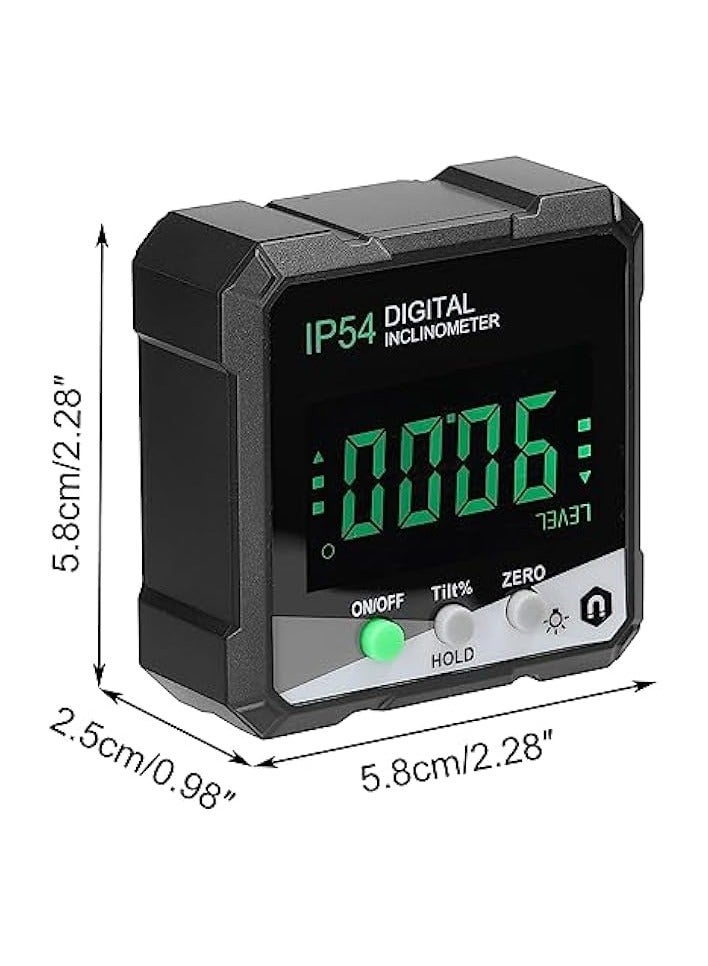 PROMASS Digital Inclinometer, Angle Finder with Bevel Gauge LCD Display Backlight Magnetic Base High Accuracy Waterproof Battery Powered Measuring Tool Plastic for Woodworking Black  - Image 3