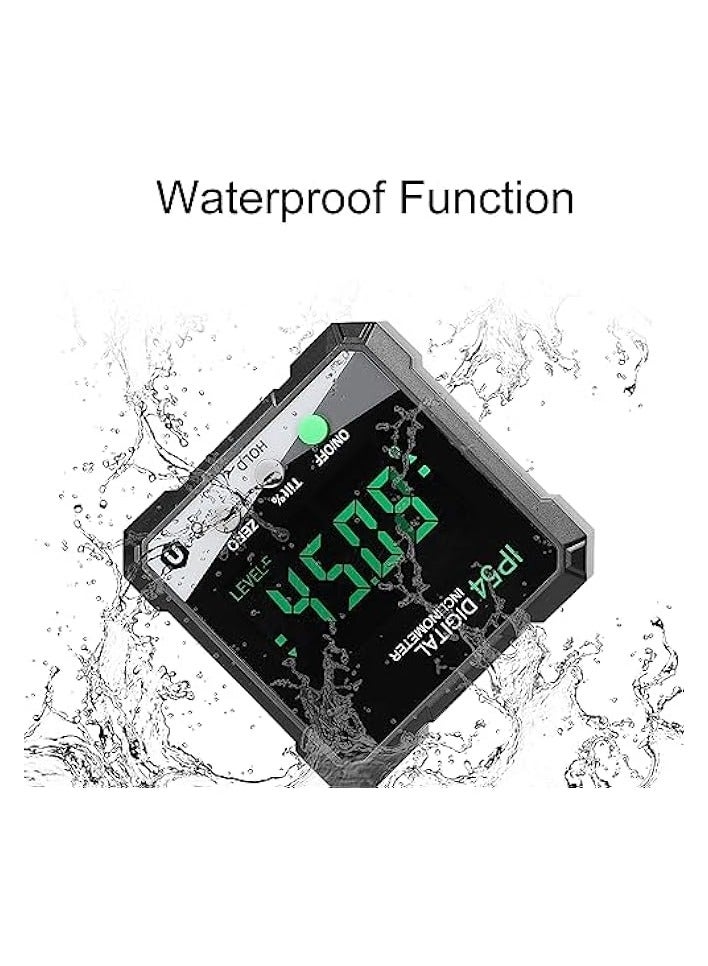PROMASS Digital Inclinometer, Angle Finder with Bevel Gauge LCD Display Backlight Magnetic Base High Accuracy Waterproof Battery Powered Measuring Tool Plastic for Woodworking Black  - Image 5