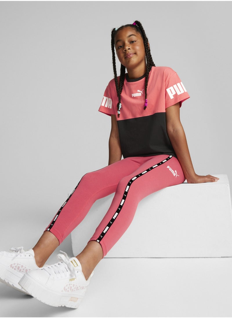 PUMA - Power Kids Girls Colour Block Shortsleeve T-Shirt - Image 1