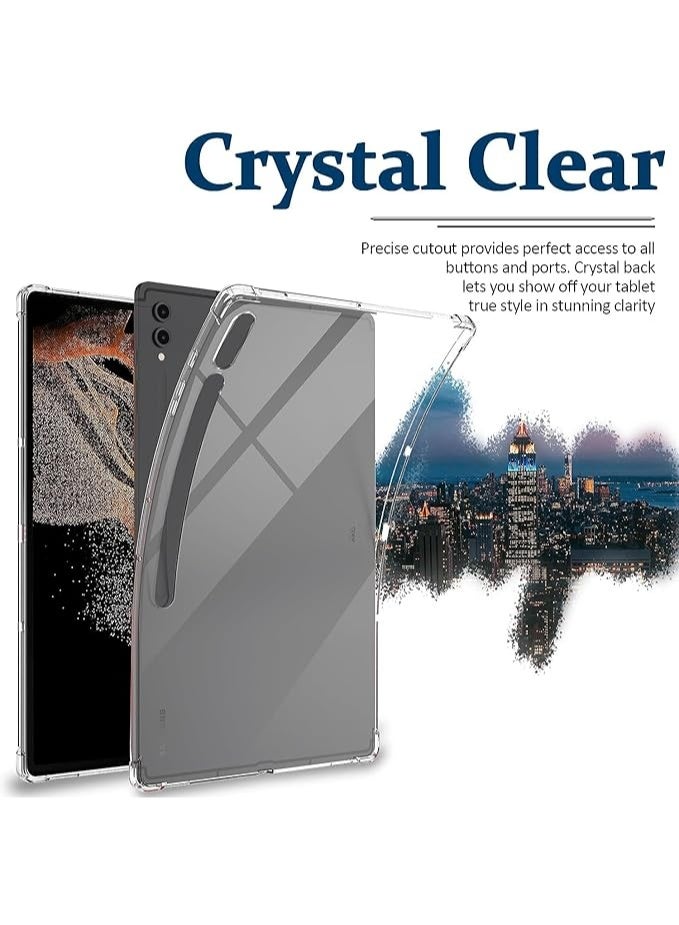 Case for Samsung Galaxy Tab S10 Ultra 2024/ S9 Ultra 2023 Tablet 14.6 Inch Case, Soft TPU Shookproof Ultra-Thin Lightweight Anti-Scratch Protective Cover for Galaxy Tab S10 Ultra-Clear - Image 2