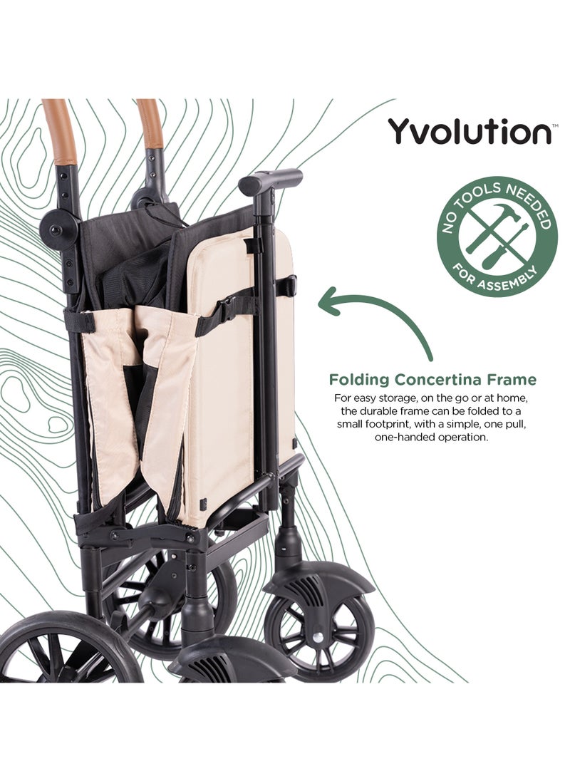 Yvolution Yvolution Stroller Wagon - Green Canopy  - Image 2