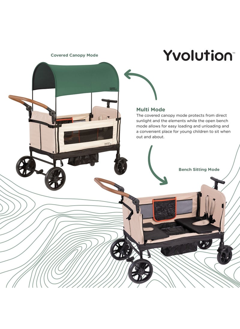 Yvolution Yvolution Stroller Wagon - Green Canopy  - Image 4