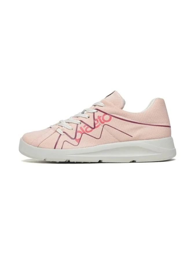 PLAETO Womens Pink Casual Sneakers - Flat Sole Comfort