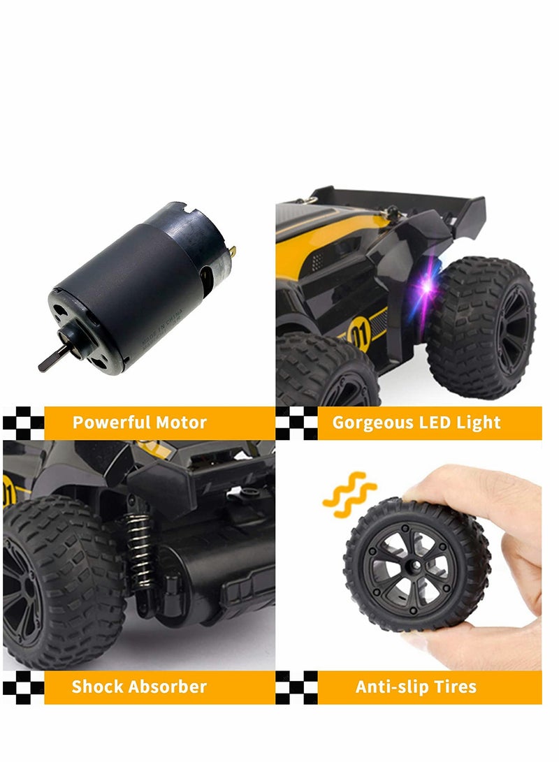SOLARAE Remote Control Car 2.4GHz Electric RC Racing Cars with 1 Rechargeable Power and Lights 1:22 Electric Toy Car Gift with 100mins Running for 3 4 5 6 7 8 Year Old Boys Girls Kids - Image 2