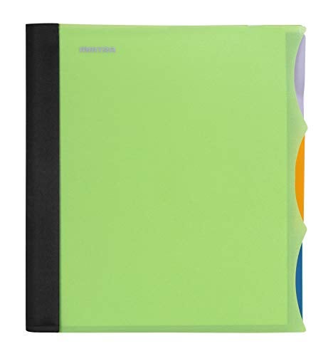 Mintra Office Durable PREMIUM Spiral Notebook, ((Green, 3 Subject, 8.5in x 11in)), Fabric Covered Coils, No Snags, Removable Adjustable Pocket Dividers, Ruler, Organization, Customizable - Image 1