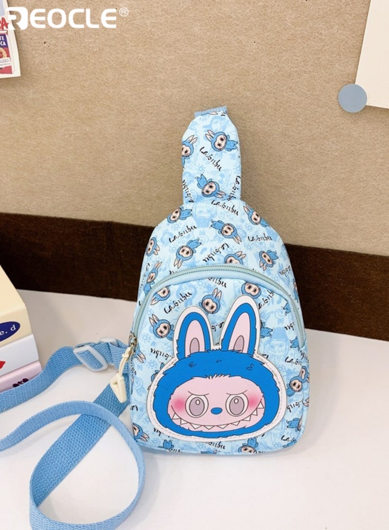 ريوكل حقيبة صدر للأطفال بطبعة شخصيات حقيبة صغيرة عصرية للارتداء بشكل صليبي ظهر يومي عارض صغير حقيبة محمولة ذات كتف واحد - Image 4