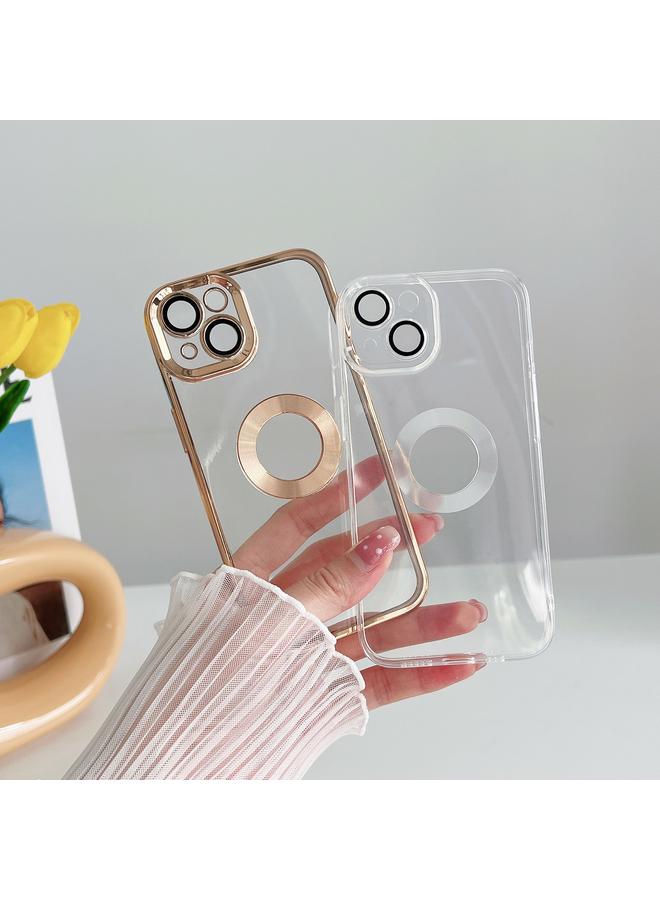 زبون جراب شفاف لهاتف iPhone 13 مطلي بالكهرباء ومزخرف بنقشة CD - Image 2