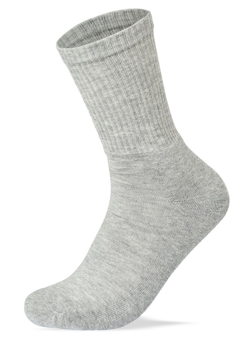 سام سوكس مجموعة من 3 جوارب رياضية نصف فوطة للنساء، اسود-ابيض-رمادي سادة 36-40 EU - Image 3