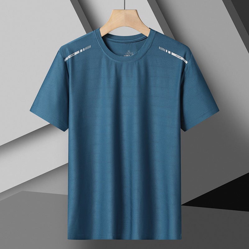 Couple Style Women'S Men'S Short-Sleeved Ice Silk T-Shirt T-Shirt Breathable Shirt Sportswear - Image 1