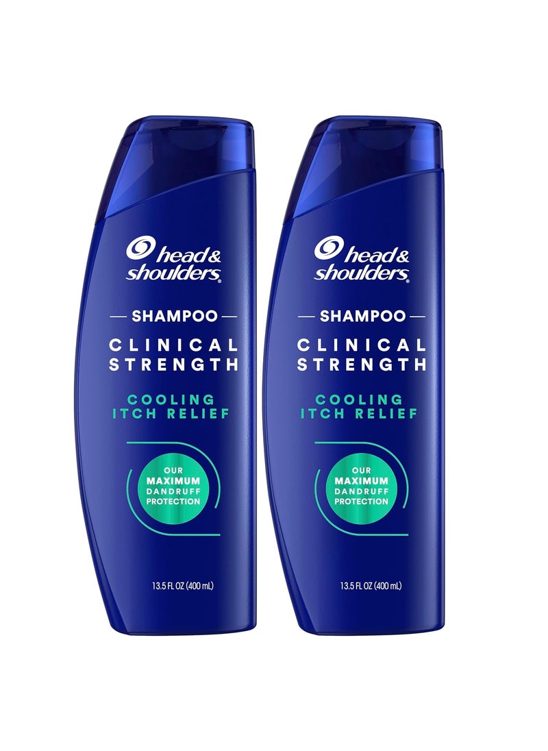 Head & Shoulders Head  Shoulders Clinical Strength Dandruff Shampoo Selenium Sulfide Dandruff Defense Intensive Itch Relief Seborrheic Dermatitis Relief Cooling Menthol 135 Fl Oz Each 2 Pack 