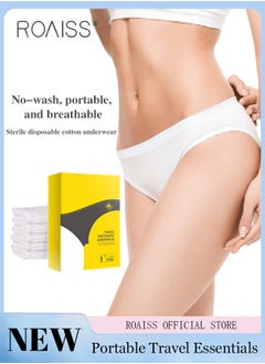 roaiss 5-Piece Disposable Underwear for Women Portable Throwaway Sterile Pure Cotton Underpants for Business Supplies Travel and Maternity Postpartum  - Image 1