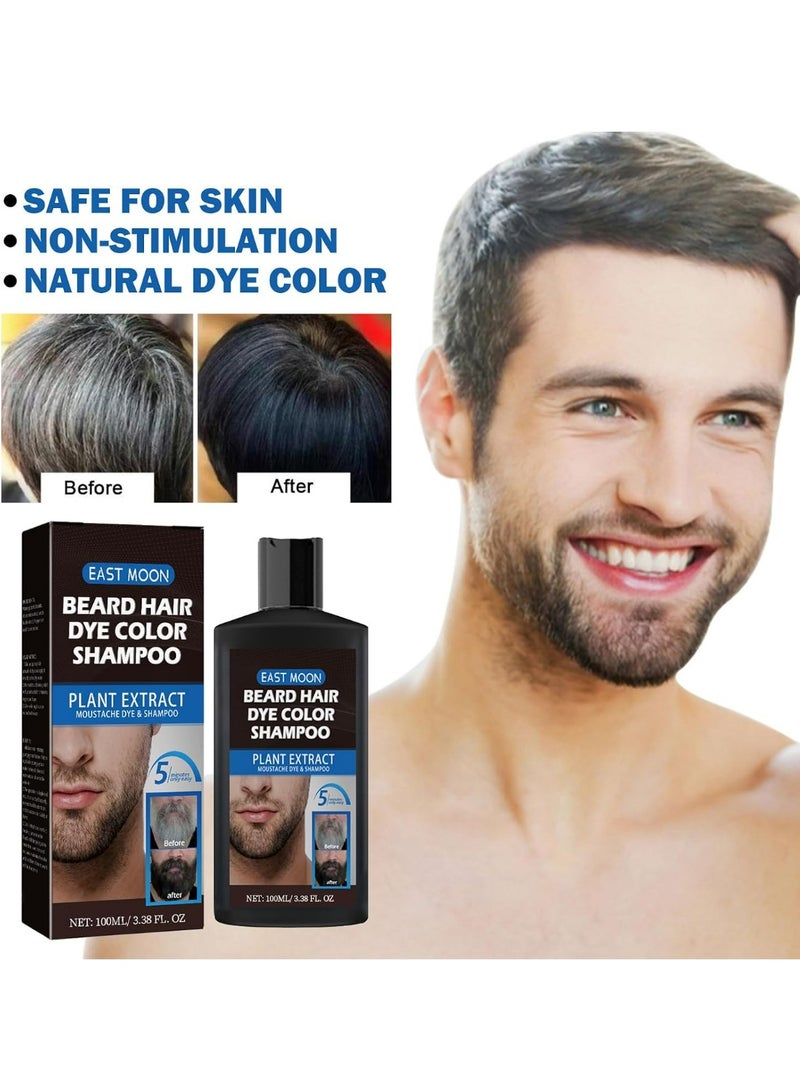 East Moon Beard And Moustache Color Shampoo Dark 100ml - Image 3
