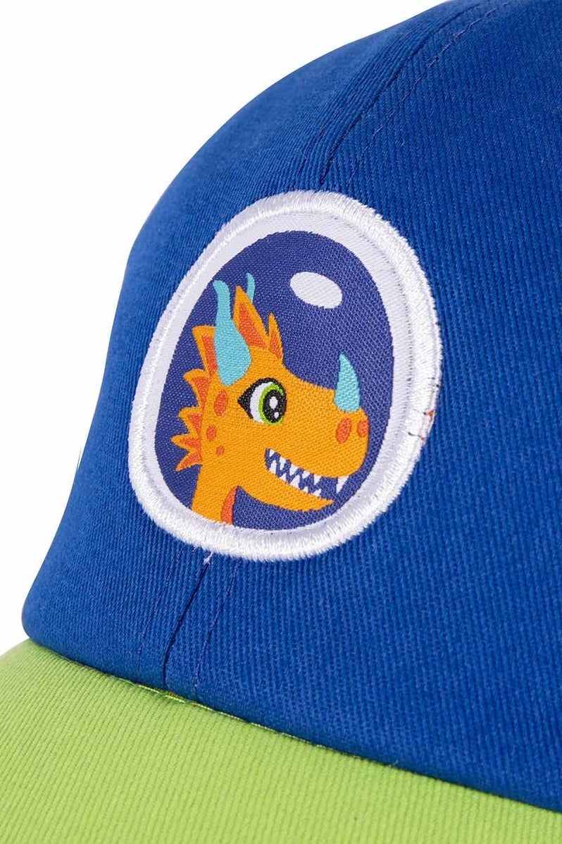 Milk & Moo Kids Cap for Ages 7-10, Cap for Boys, Dragon Embroidery Baseball Cap, Glittery Blue and Green Cap, Adjustable Velcro Strap, Breathable Material, Sun Protection Design – Made in Turkey  - Image 5
