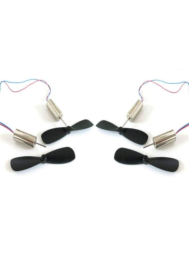 QBM DC 3.7V 716 7x16mm Micro Coreless Motor with Propeller High-Speed Mini Drones (4 Motors + 4 Propellers) MIini Drones., Alloy Steel - Image 3
