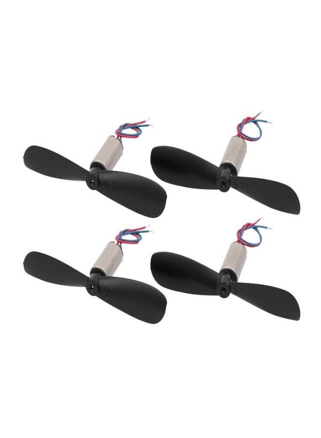 QBM DC 3.7V 716 7x16mm Micro Coreless Motor with Propeller High-Speed Mini Drones (4 Motors + 4 Propellers) MIini Drones., Alloy Steel - Image 2