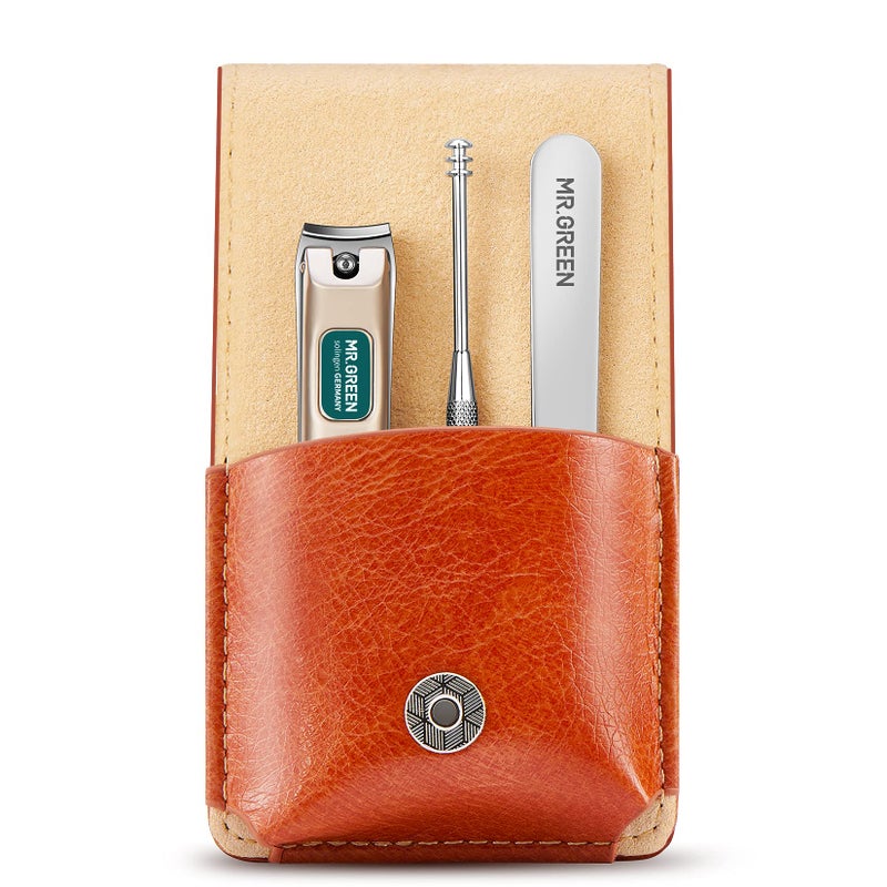 MRGREEN Portable Manicure Sets Pedicure kits Stainless Steel Nail Clippers Tool Travel Grooming Case Nail Scissors Gift Box Mr6101