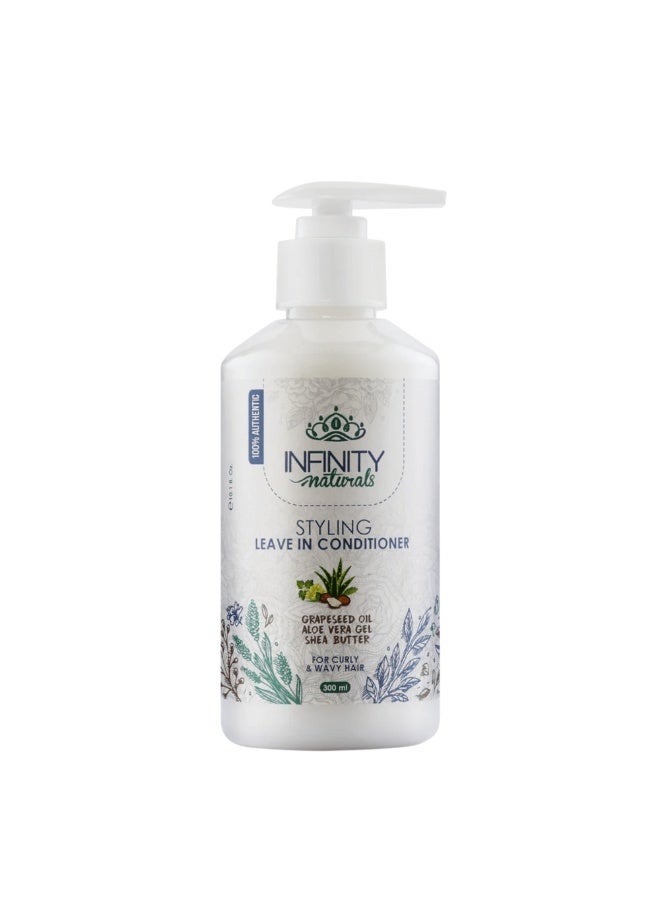 Infinity Natural Leave-In Curly Hair Conditioner with Grape Seed Oil & Shea 300ml