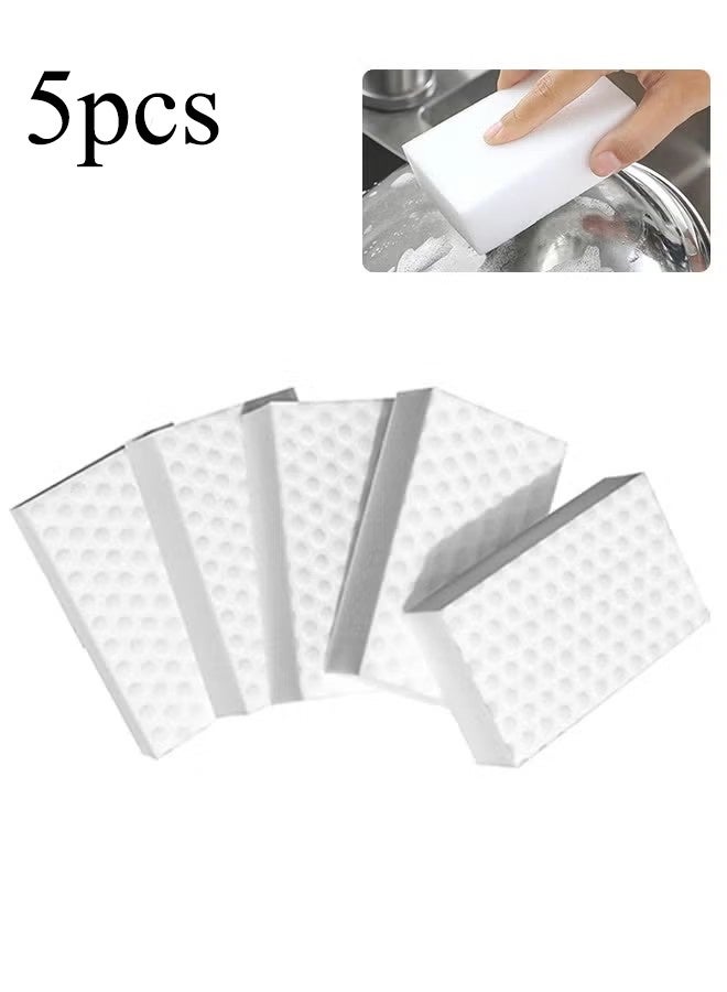 YJ 2X Density Magic Sponge Eraser, Multi-Functional Household Cleaning Kitchen Dish Sponge for Furniture, Extra Thick and Long Lasting Melamine Cleaning Sponges for Bathroom, Floor, Wall Cleaner (5) - Image 1