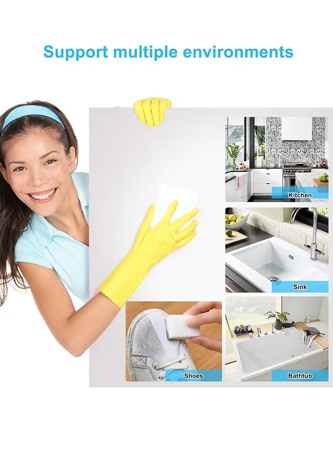 YJ 2X Density Magic Sponge Eraser, Multi-Functional Household Cleaning Kitchen Dish Sponge for Furniture, Extra Thick and Long Lasting Melamine Cleaning Sponges for Bathroom, Floor, Wall Cleaner (5) - Image 5