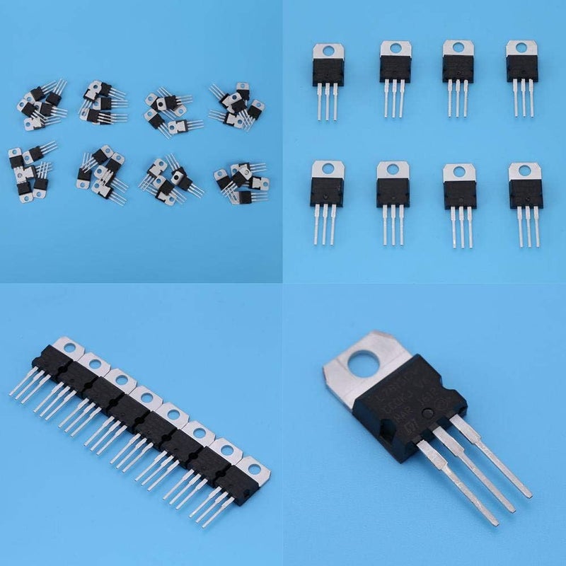AUDBUA 40pcs 7805 7809 7812 7815 7905 7912 7915 LM317 to-220 Transistor Assortment Kit Set Containing 8 Types - Image 5