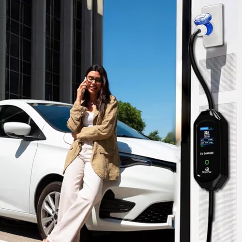 StromPuls 7.5 kW Portable EV Charger, Smart App, 1 Phase, 2.6inch Large Screen, IP65, 6 Meter TPU Cable, Adjustable Amp, Bag,Wall Holder Clips,Emergency Earthing off option, 5 Years Warranty* (Bundle) - Image 4