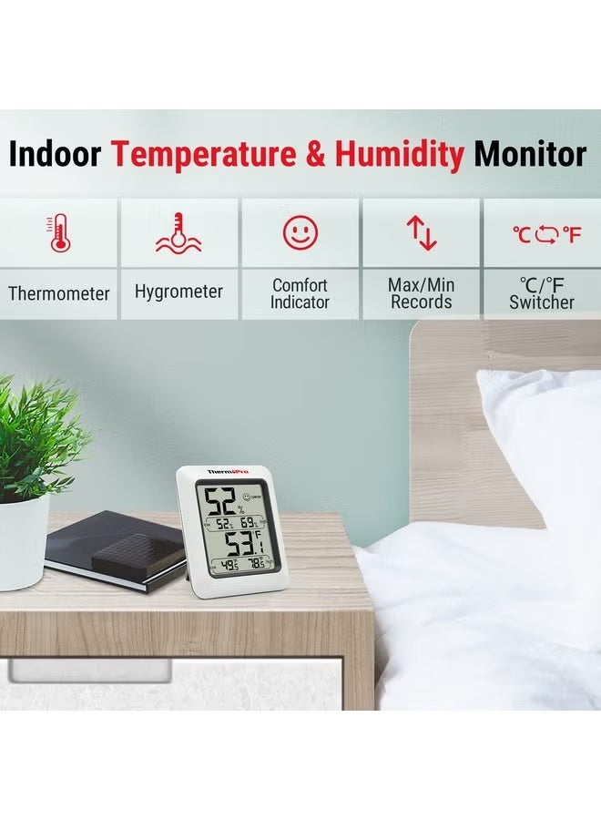 ثيرمو برو جهاز قياس الرطوبة والحرارة الداخلي TP50 مع مؤشر الرطوبة وراحة الهواء من ThermoPro - Image 3