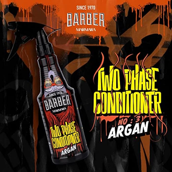 Barber Marmara Leave-in Conditioner Spray Men's No.3 Argan 500 ml Hair Care Treatment for Damaged Hair, Heat Protection, Detangling, Anti-Split Ends, Shine, Woody Scent - Image 2