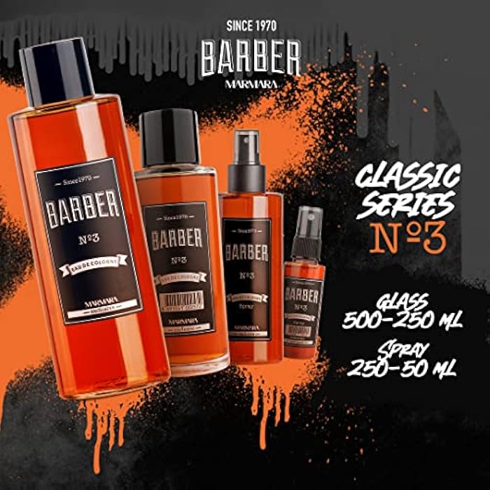 Barber Marmara Leave-in Conditioner Spray Men's No.3 Argan 500 ml Hair Care Treatment for Damaged Hair, Heat Protection, Detangling, Anti-Split Ends, Shine, Woody Scent - Image 5