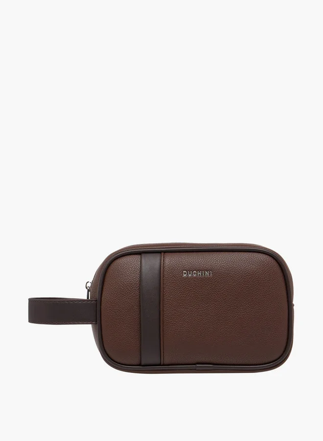 دوتشيني Panelled Pouch with Zip Closure