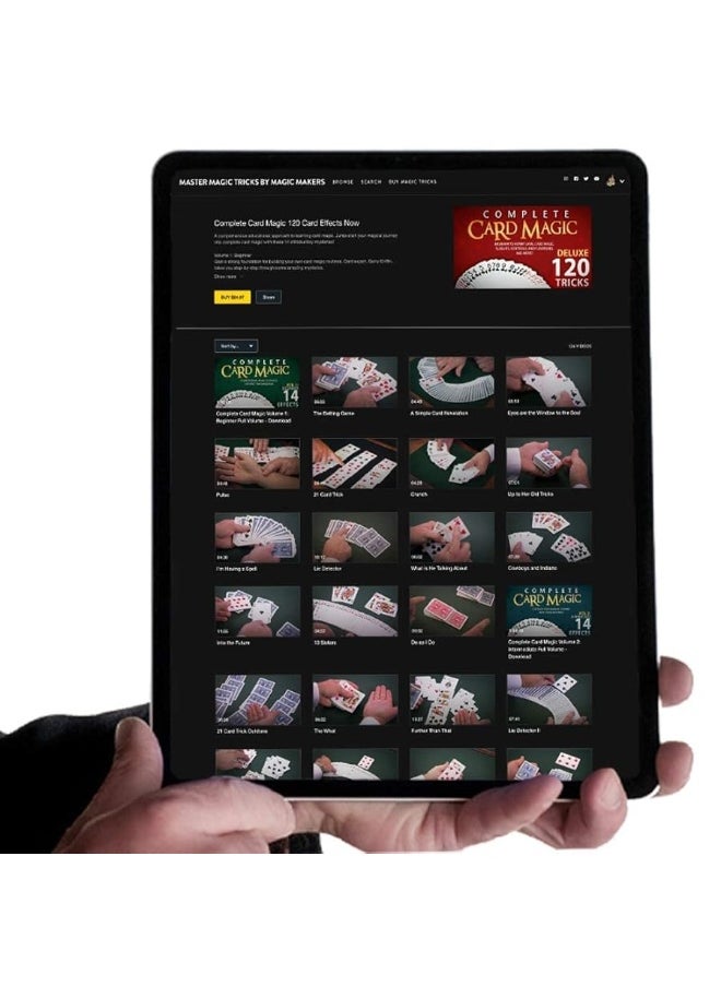 MAGIC MAKERS Magic Makers Complete Card Magic 180 Card Tricks & Professional Routines Card Tricks for Beginners to Advanced Levels  - Image 1