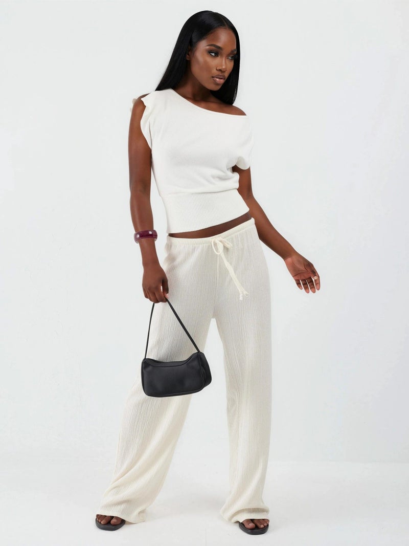BUSEM Boat Neck Ribbed Blouse - Image 5