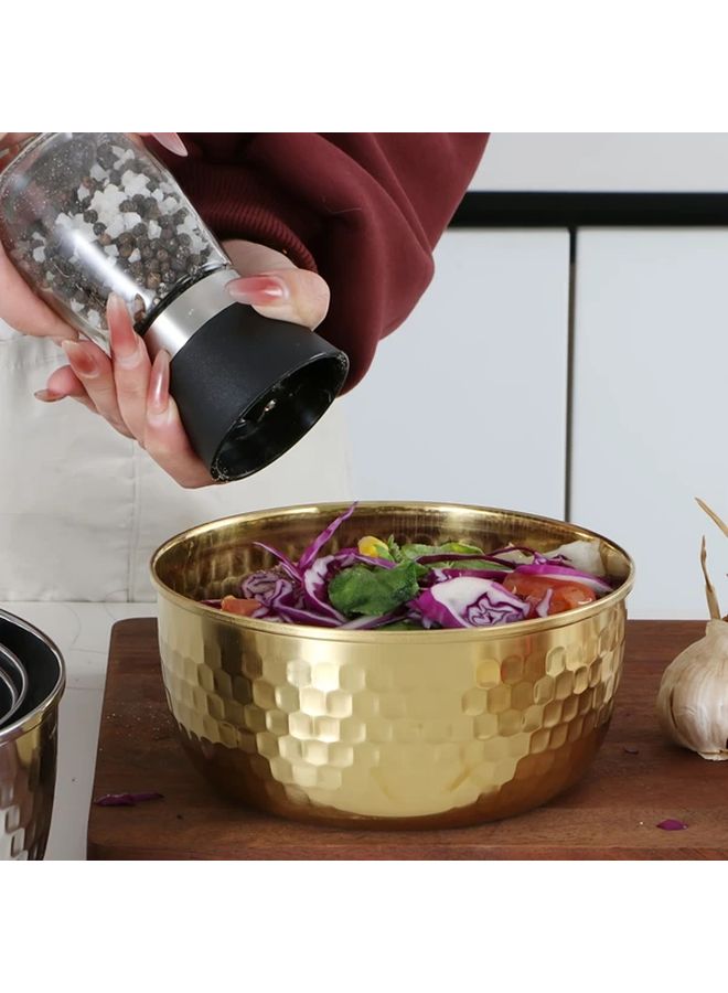Golden Stainless Steel Fruit Tray Bowl 8 66 Inch 101 44 Oz Capacity For Coffee Table Decor And Snack Serving - Image 5