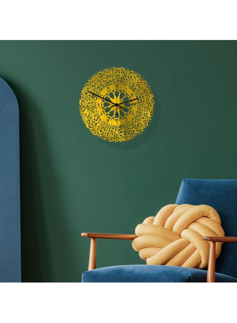 REBENUO Kufic Arabic Wall Clock – Islamic Home Décor with Geometric Star Design Size 60x60 - Image 4