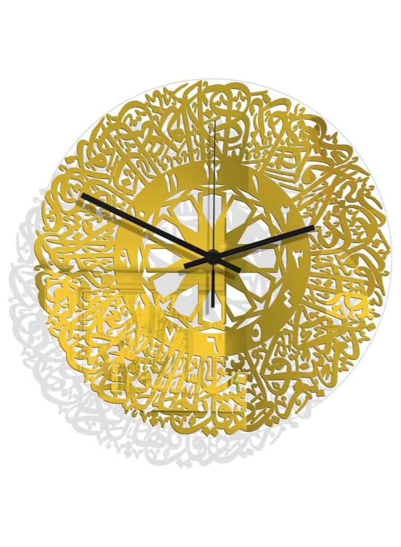 REBENUO Kufic Arabic Wall Clock – Islamic Home Décor with Geometric Star Design Size 60x60 - Image 2