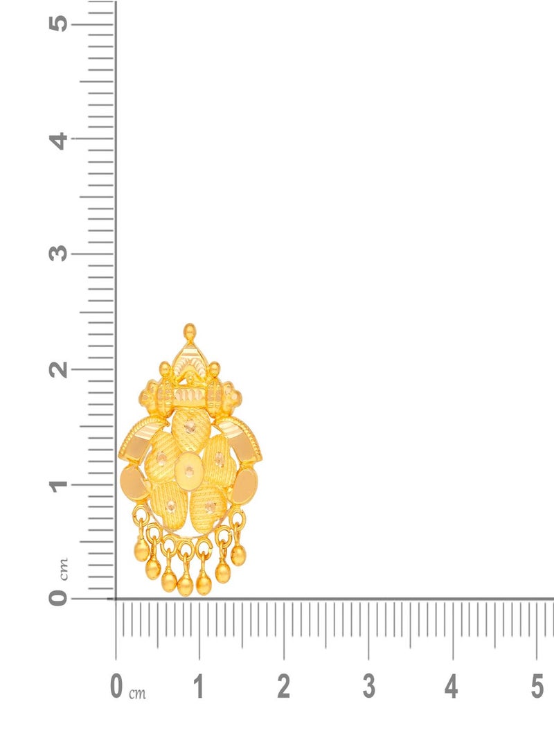 Malabar Gold and Diamonds 22 Karat 916 Purity Studs Gold Earrings FLER265Y - Image 4