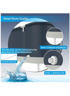 Large Waterproof Portable Non-Inflatable Folding Soaking Spa Bathtub Barrel, Household Shower Bathing Tubs, Bathroom Family Separate SPA Tub for Adults and Kid - pzsku/Z5F0DE91983744EECC8B3Z/45/_/1711958472/54621b55-2fe3-45a0-a1dd-6cfbdca21049