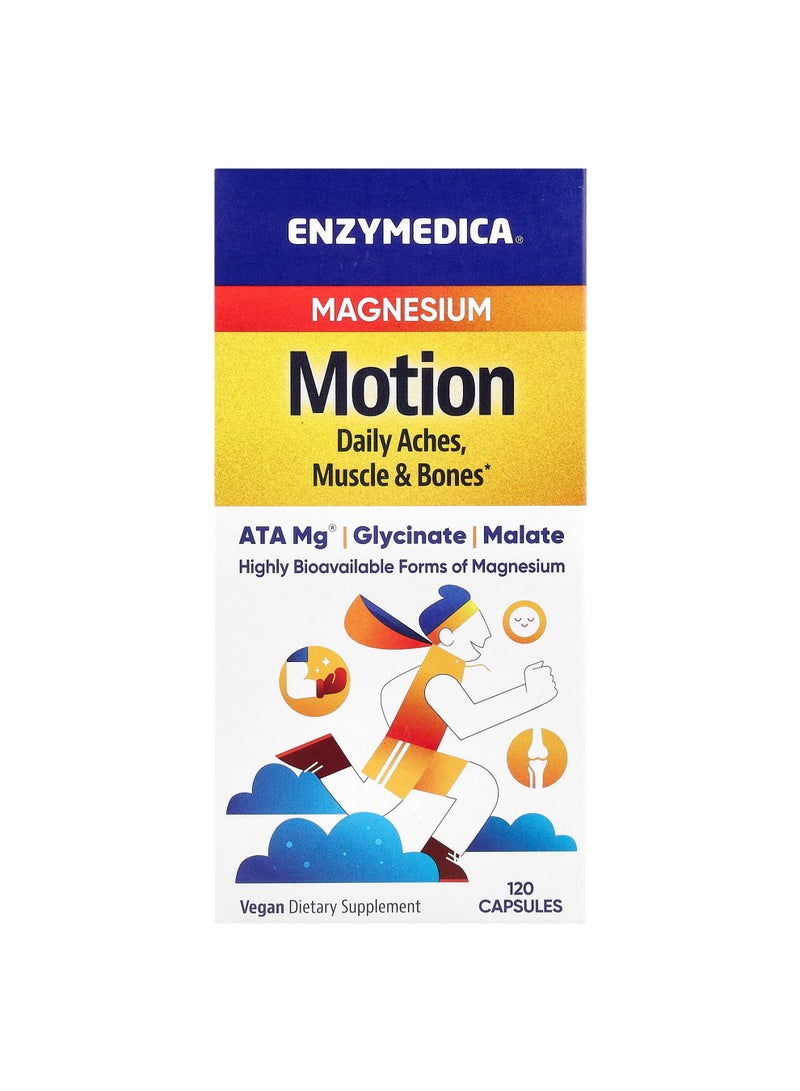 ENZYMEDICA Magnesium Motion, 120 Capsules (350 mg per Capsule)