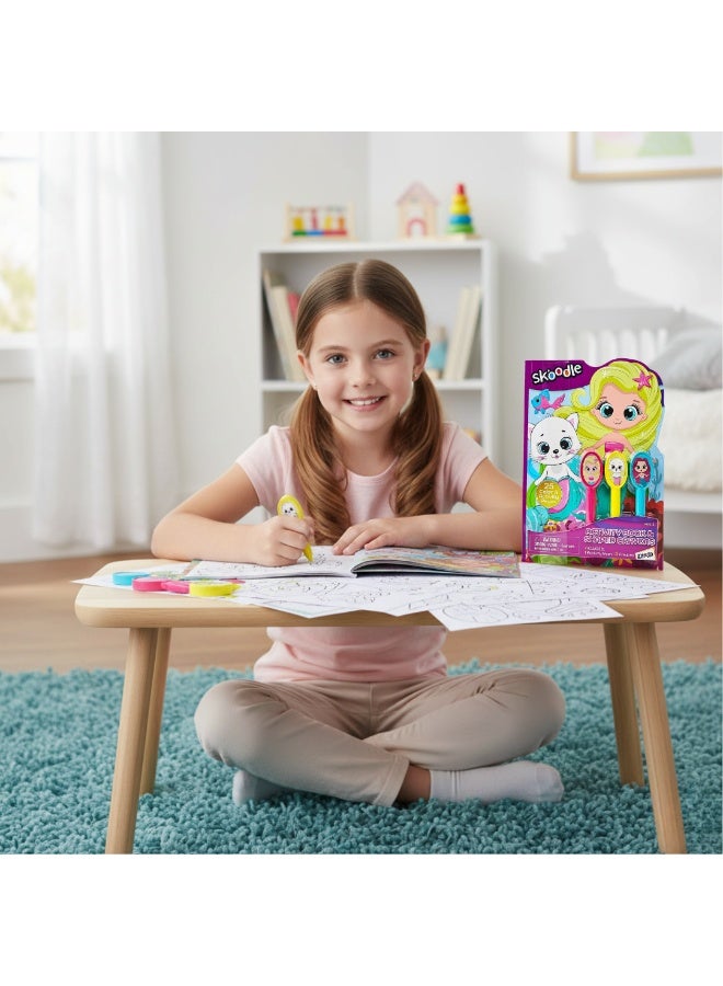 SKOODLE Activity Book & Shaped Crayons | 25 Color & Activity pages | Art & Craft Kit | Age 3+ - Image 3