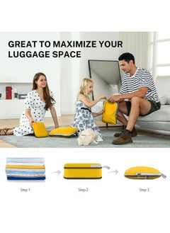 Gonex Compression Packing Cubes Set Expandable Packing Organizers 4 Pieces Apricot  - Image 2