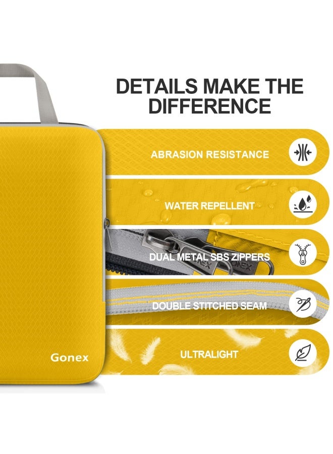 Gonex مجموعة مكعبات التعبئة القابلة للتوسيع 4 قطع مشمش - Image 3