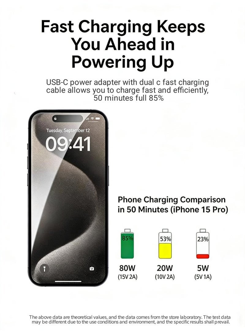 general 20W Fast Charger Kit, Wall-Mounted Fast Charger Adapter, Comes with a 1-meter USB-C to Lightning Cable, Supports Fast Charging, Compatible with iPhone 14/14 Pro/14 Pro Max/13/12/SE2020/11/XR/XS Max/X/iPad and all Lightning interface phones/tablets. - Image 2