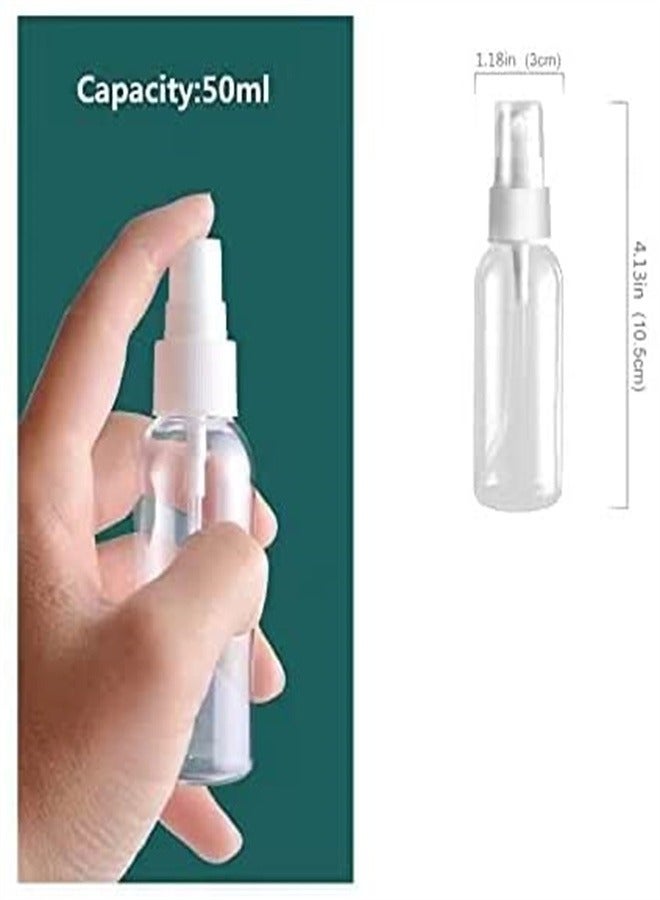 Goolsky Spray Bottles, 2oz/50ml Clear Empty Fine Mist Plastic Mini Travel Bottle Set (6 Pack) - Image 5
