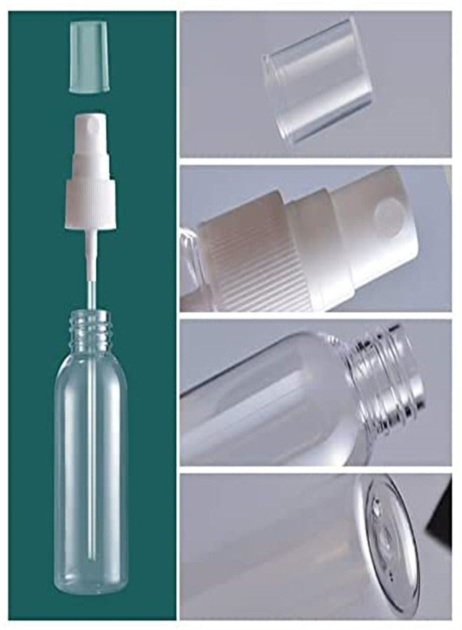 Goolsky Spray Bottles, 2oz/50ml Clear Empty Fine Mist Plastic Mini Travel Bottle Set (6 Pack) - Image 3