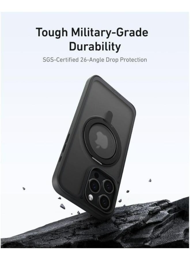 Anker Magnetic Phone Case for iPhone 16 Pro Max Case, Anti-Slip & Drop-Proof Cover with 360° Ring Stand, iPhone Case Compatible with MagSafe, Exclusively Designed for iPhone 16 Pro Max - Image 2