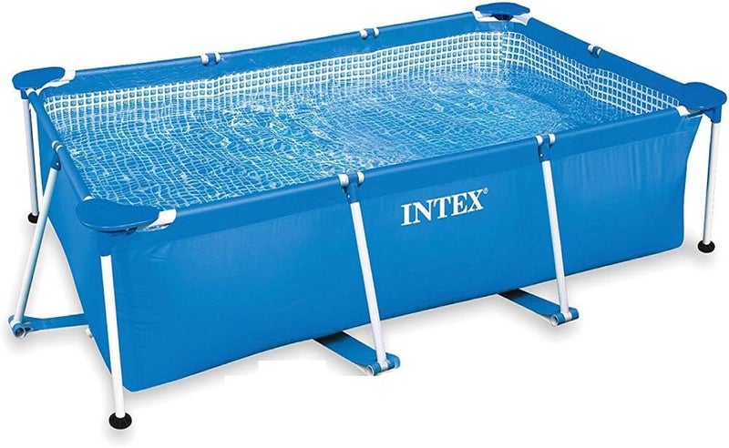 Intex 28274Fr Rectangular Tubular Metal Frame Swimming Pool - Blue, 4.5m x 2.2m x 0.84m - Image 1