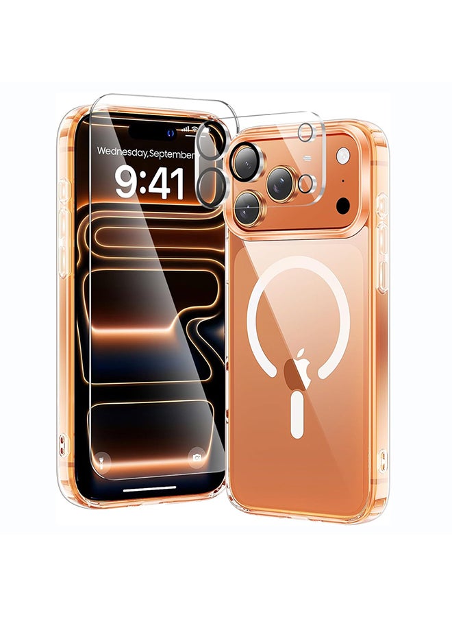 O Ozone (3 in 1) Magnetic Case Compatible with iPhone 17 Pro Max Cover with Front Tempered Glass Screen Protector & Camera Lens Protector & Anti-Yellowing Shockproof Cover - Image 1